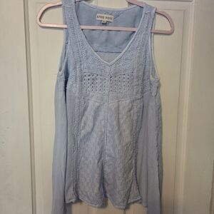 Knox Rose Light Blue Sleeveless Blouse